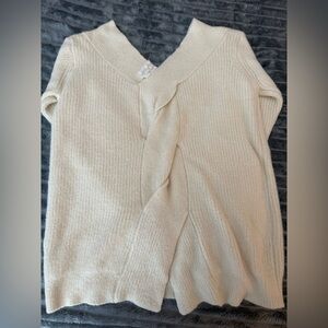 Cream Sweater with Back Detail